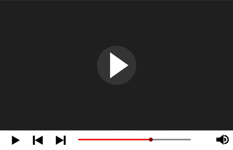 Video Player Illustration With Buttons